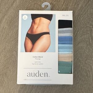 auden Cotton Blend Thong 6-Pack - Assorted Pastels & Black